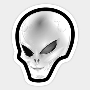 White Alien Creature Sticker